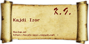 Kajdi Izor névjegykártya